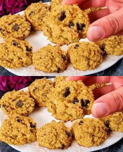 Tasty Diet Cookies With Oats And Apples