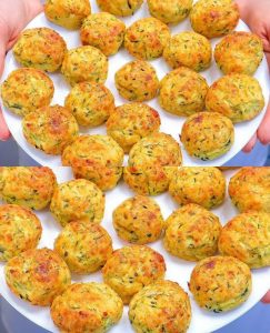 Zucchini Meatballs with Garlic Sauce