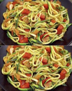 Simple Zucchini Noodles with Vegetables