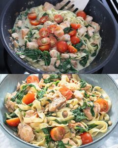 Pasta with Salmon and Spinach: Quick and Delicious Recipe