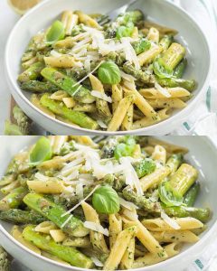 Spring Pasta: A Delicious Green Pasta with Asparagus and Peas
