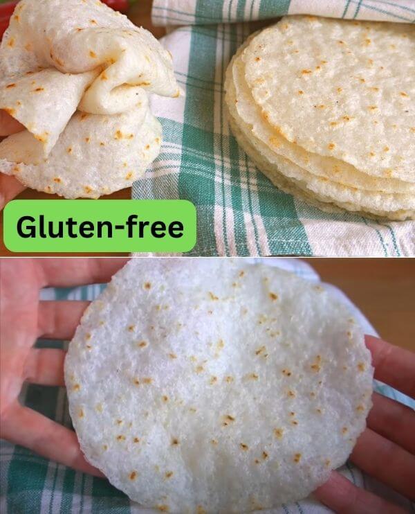 Gluten-Free and Flour-Free Tortillas with Leftover Rice
