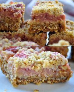 Rhubarb Oatmeal Bars