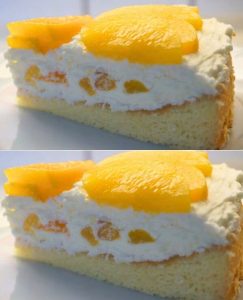 Peach Cake with Cream Cheese