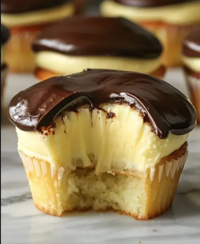 Boston Cream Pie Cupcakes Recipe – Delicious and Easy – Made By Emily