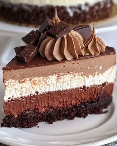 Triple Chocolate Mousse Torte Recipe - Made By Emily