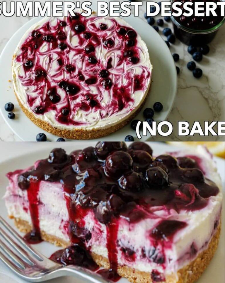 No Bake Blueberry Cheesecake