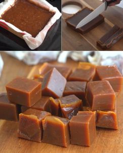 Grandma's Caramel Candies with Heavy Cream