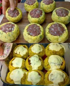 Stuffed Potato Balls with Ground Beef