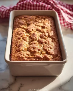 Delicious homemade Amish Apple Cake topped with fresh apples and spices.