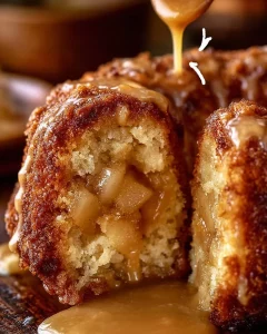 Delicious Apple Bundt Cake with a cinnamon glaze, perfect for dessert.