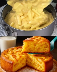 Freshly baked apple cake with cinnamon and apple slices on top