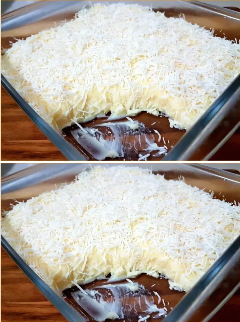 Delicious chilled coconut dessert served in a bowl with tropical garnish