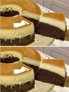 Delicious Chocolate Pudding Cake served on a white plate with a chocolate drizzle.