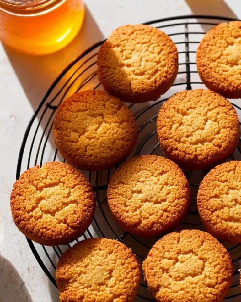 Coconut flour honey cookies on a plate, perfect for gluten-free dessert lovers.