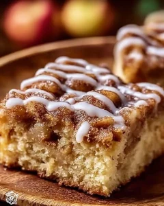 Delicious easy cinnamon apple cake with fresh apples and cinnamon topping