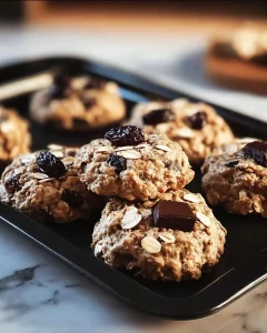 Plate of healthy cookies without sugar, made with wholesome ingredients.
