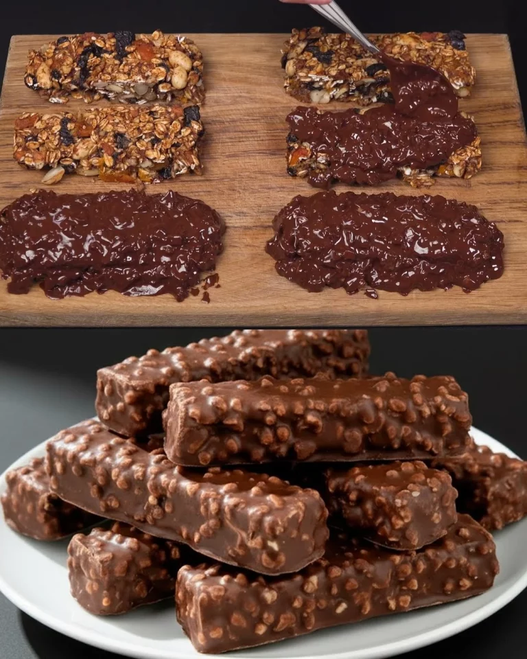 Healthy no-sugar banana oatmeal bars with dark chocolate on a plate