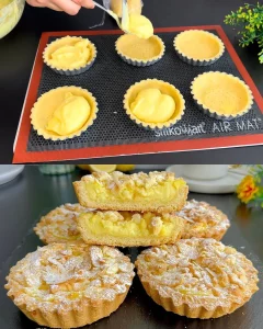 Delicious Lemon Cream Tartlets topped with lemon zest and cream