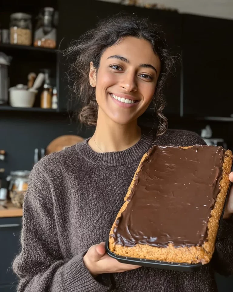 No-bake date caramel brownie batter bars on a white plate