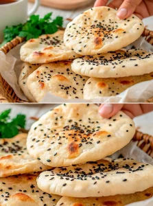 Delicious homemade Oat Flatbread served with fresh ingredients.