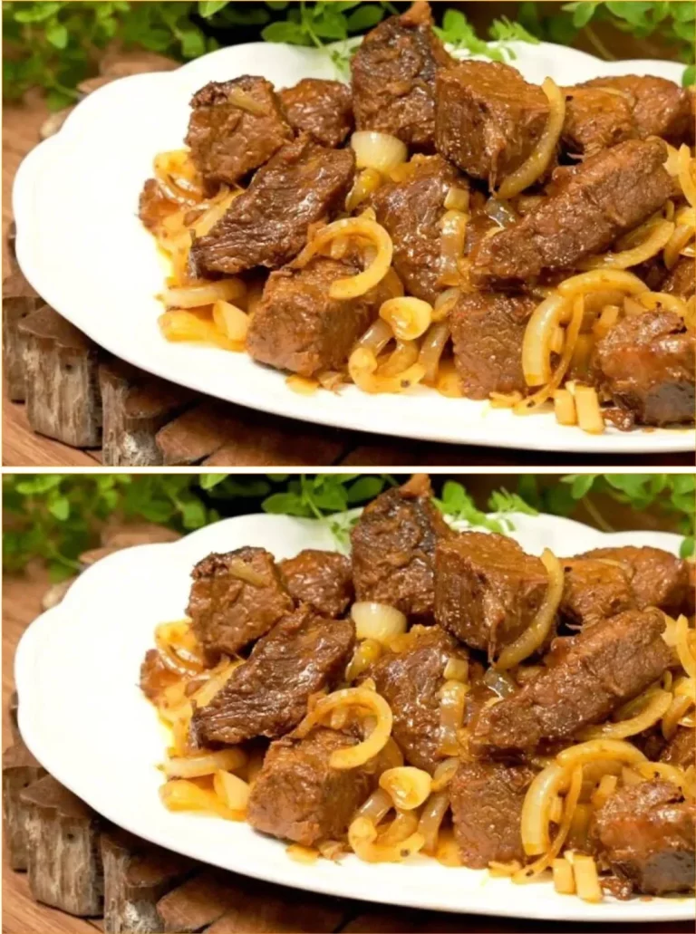 Delicious pot roast served with vegetables and herbs on a plate