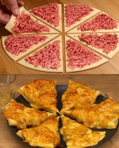 Savory meat pie with rich filling and flaky crust served on a plate