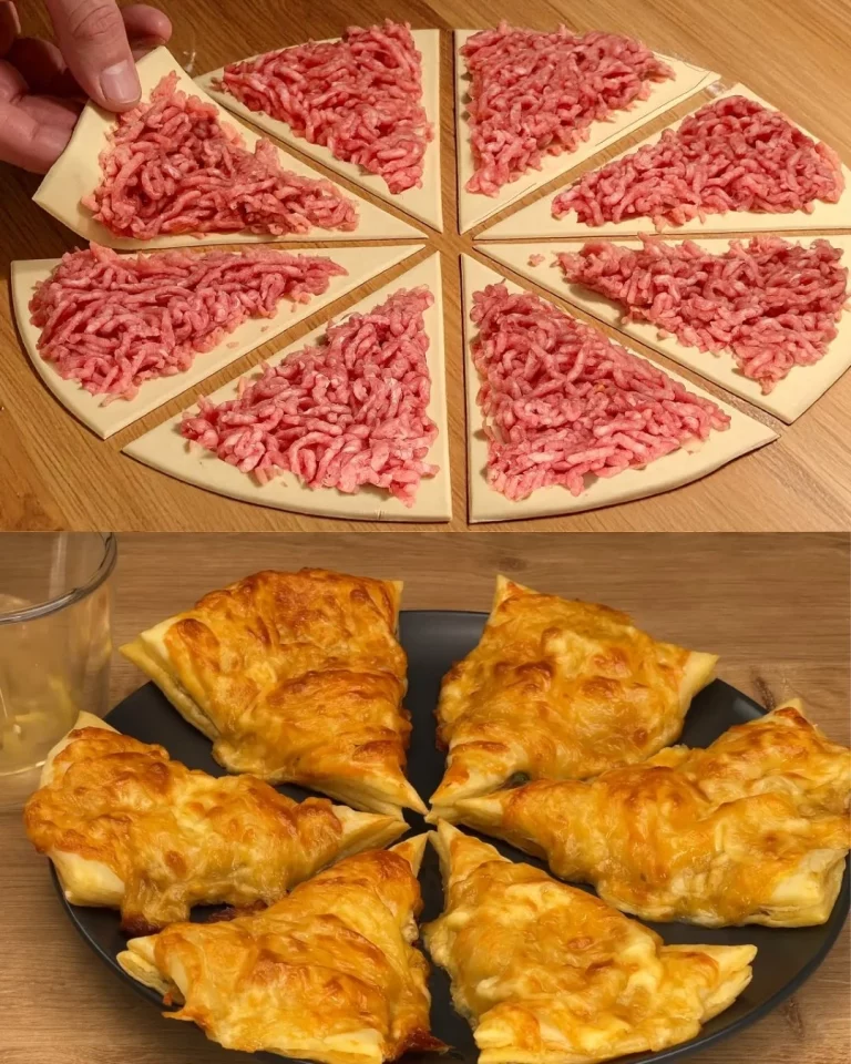 Savory meat pie with rich filling and flaky crust served on a plate