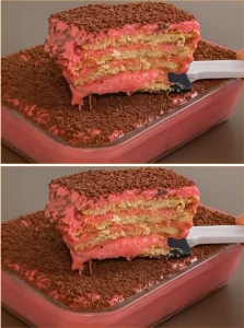 Delicious Strawberry Pave dessert with fresh strawberries and creamy layers