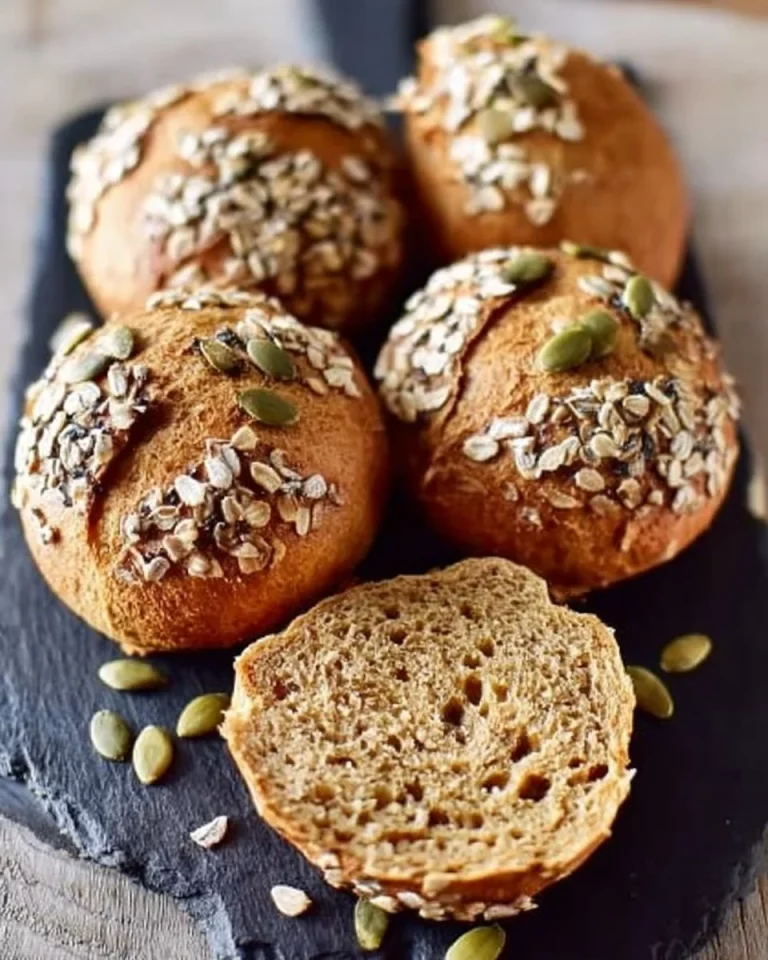 Soft and healthy lentil bread rolls on a wooden table