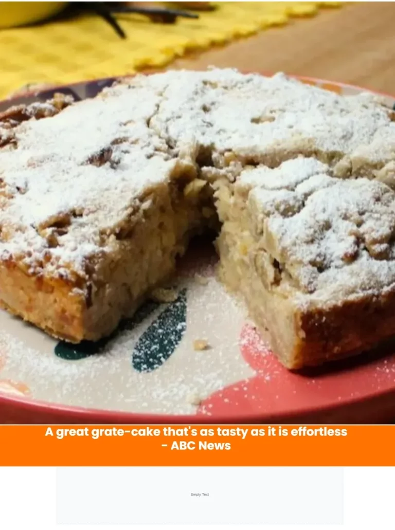 Delicious and easy-to-make grate-cake served on a plate