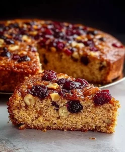 Slice of homemade Apple Almond Oat Cake on a plate with fresh apples