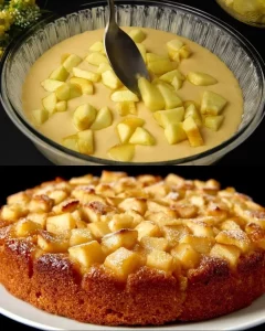 Delicious homemade apple cake with fresh apples and spices