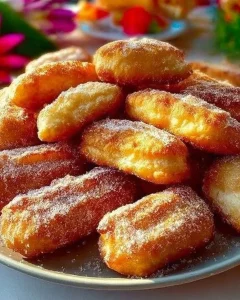 Delicious Apple Cinnamon Fried Cakes served with a sprinkle of cinnamon