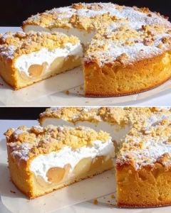 Delicious homemade Apple Cream Cake with fresh apples and creamy frosting