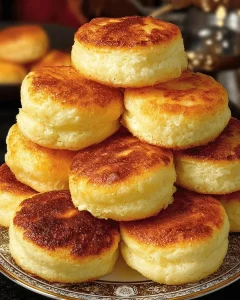 Fluffy apple pancakes topped with a colorful fruit filling