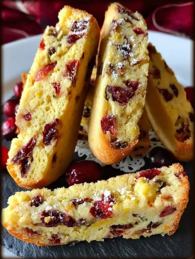 Homemade blueberry orange biscotti on a rustic wooden table