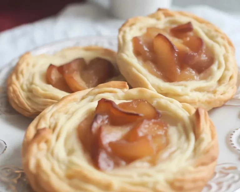 Freshly baked Blueberry Danish pastry with blueberries filling