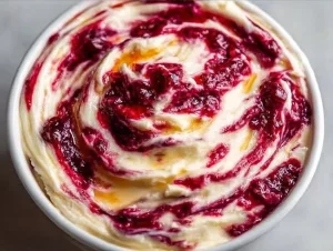 Delicious Christmas Cranberry Honey Butter spread on toast