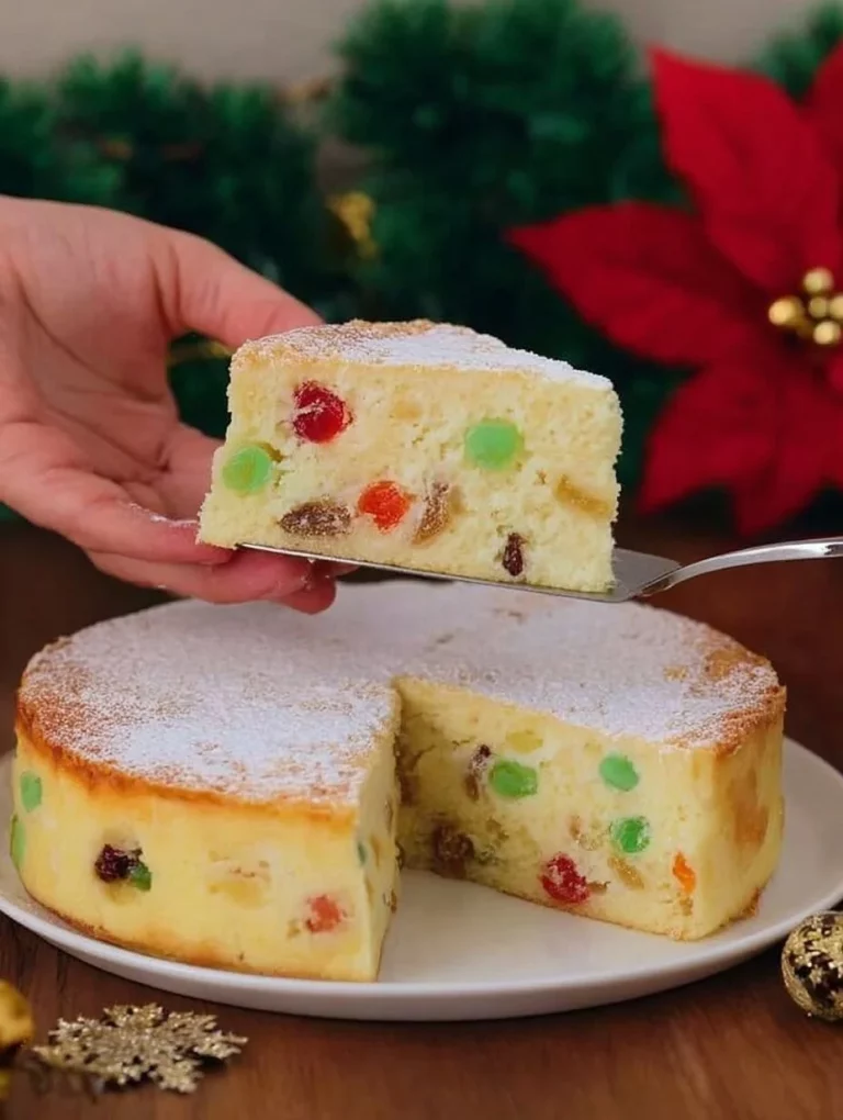 Christmas Ricotta Cake decorated with seasonal flavors and festive toppings.