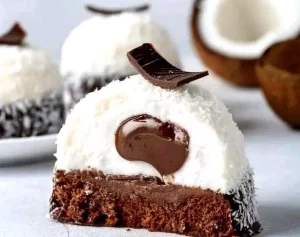 No-bake Coconut Dome Bites made with natural ingredients