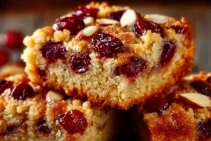 Cranberry Almond Breakfast Bars - healthy and delicious snack for breakfast