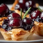 Delicious Cranberry Brie Phyllo Cups, a festive appetizer.