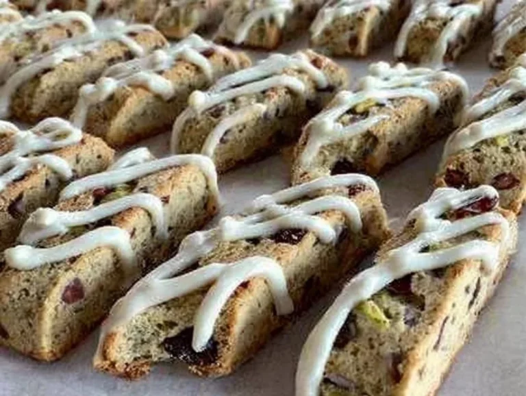 Easy holiday biscotti cookies on a festive table setting