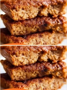 Flourless healthy oatmeal apple cake with sliced apples and cinnamon