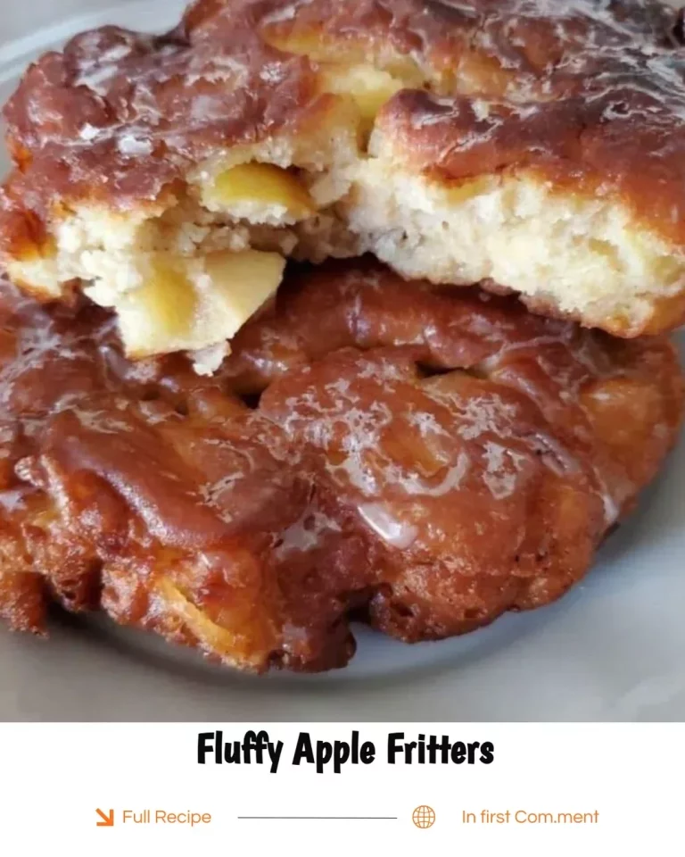 Delicious fluffy apple fritters dusted with powdered sugar