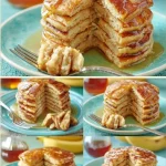 Four-Ingredient Protein Pancakes served on a plate with fresh fruits