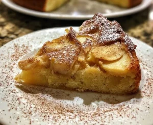 Deliciously baked German Apple Cake with apples and spices