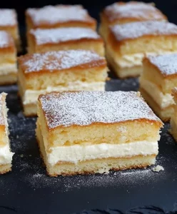 Sliced Heavenly Pineapple Cream Cake showcasing creamy layers and fresh pineapple.