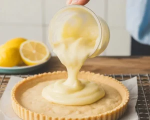Mini French-style lemon tartlets served on a plate